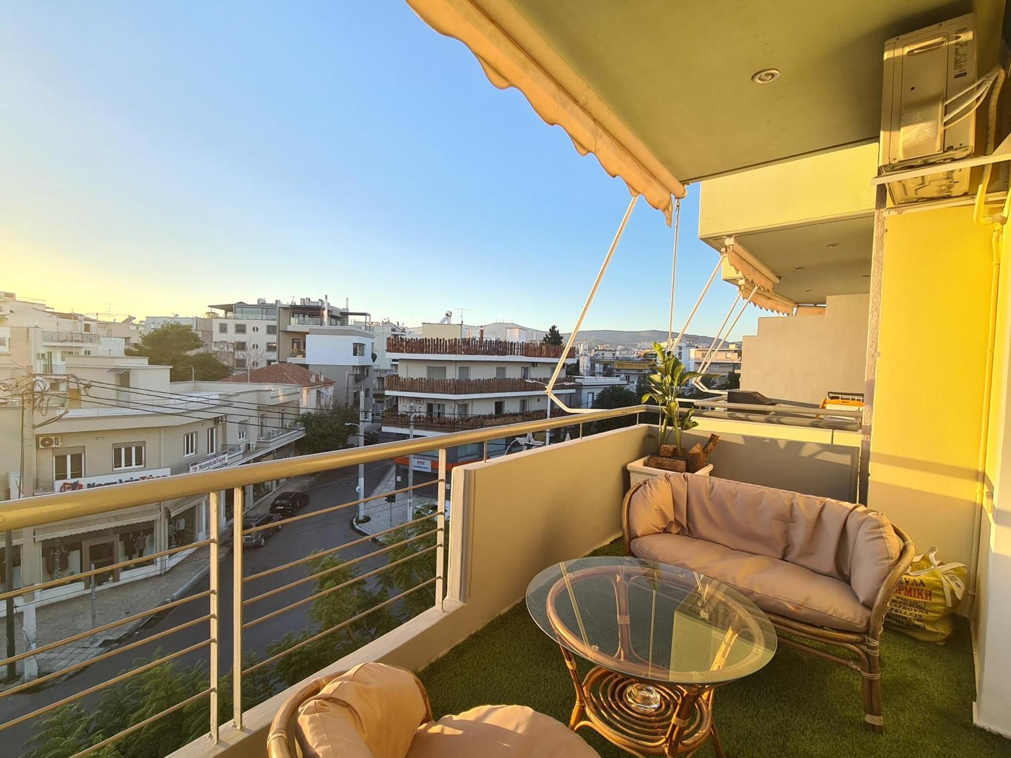 Sunny Home Private Jacuzzi Hydromassage Acropolis & Lycabettus Far View Parking 300M Metro Peristeri Athen Eksteriør billede